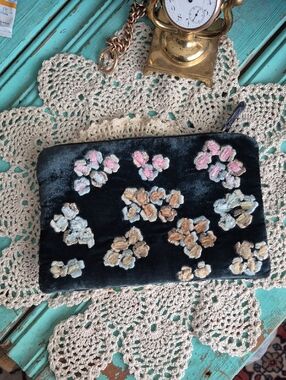🌙ANKE DRECHSEL Silk Velvet Purse Clutch